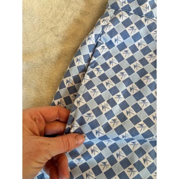 Liz Claiborne LizGolf Argyle Golf Skort Blue Vintage Cotton Womens 8 - Picture 8 of 9
